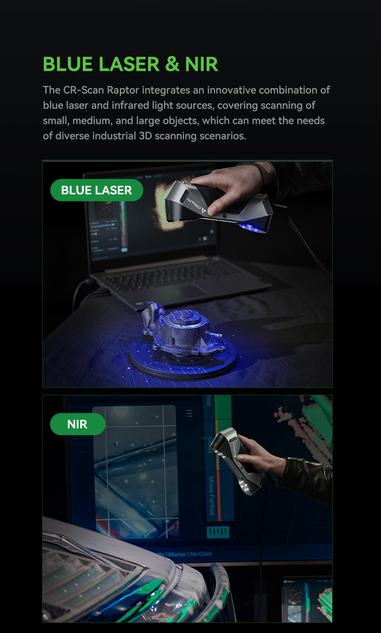 CR-Scan Raptor BLUE LASER